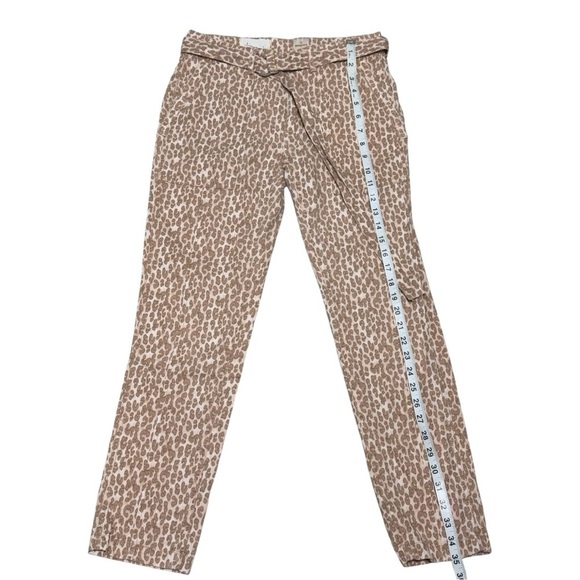 Anthropologie The Wanderer Leopard/ Animal Print Utility Pants with Belt Size 27 - Picture 7 of 11
